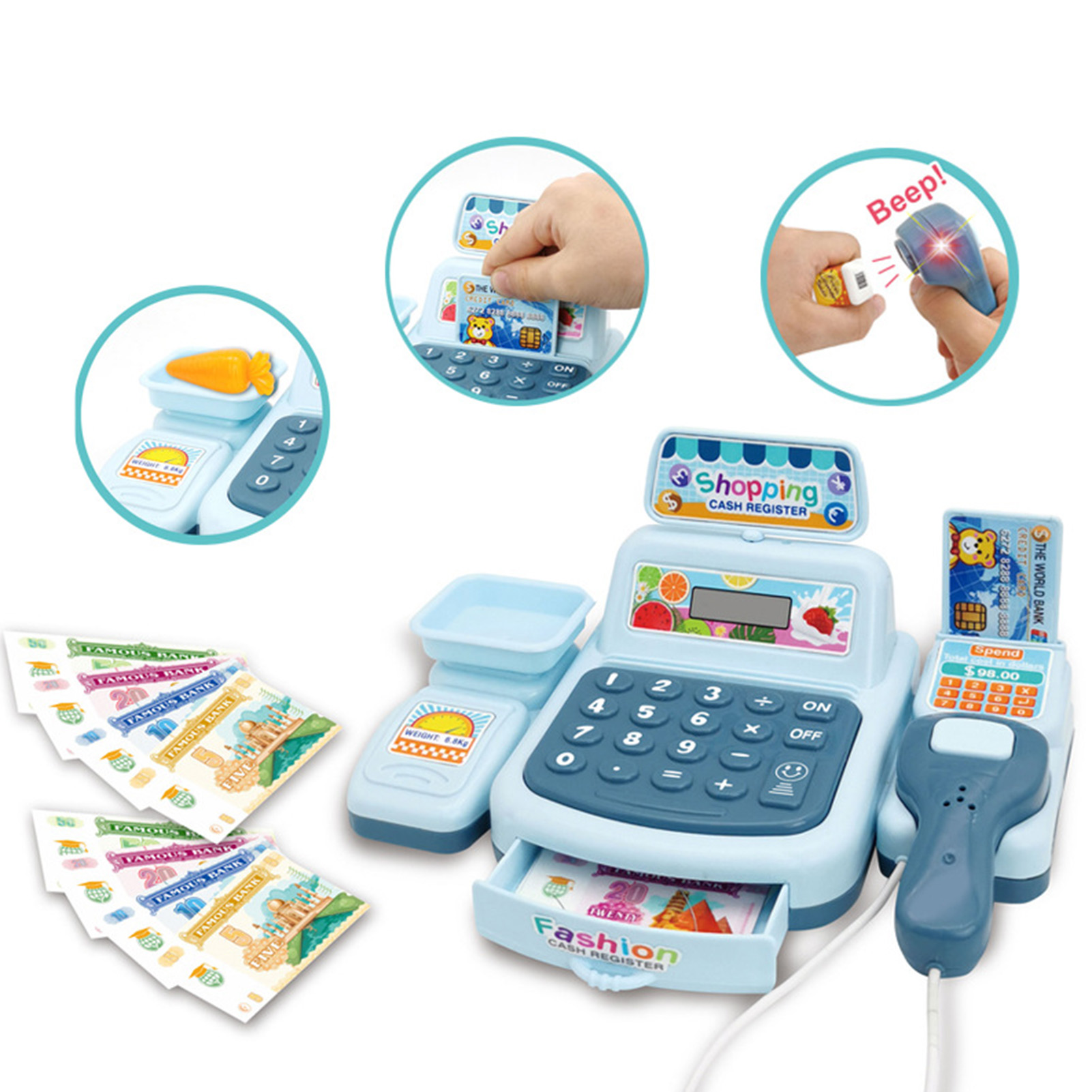 Cash Register Playset Supermar - Toy Cash Register recension och pris