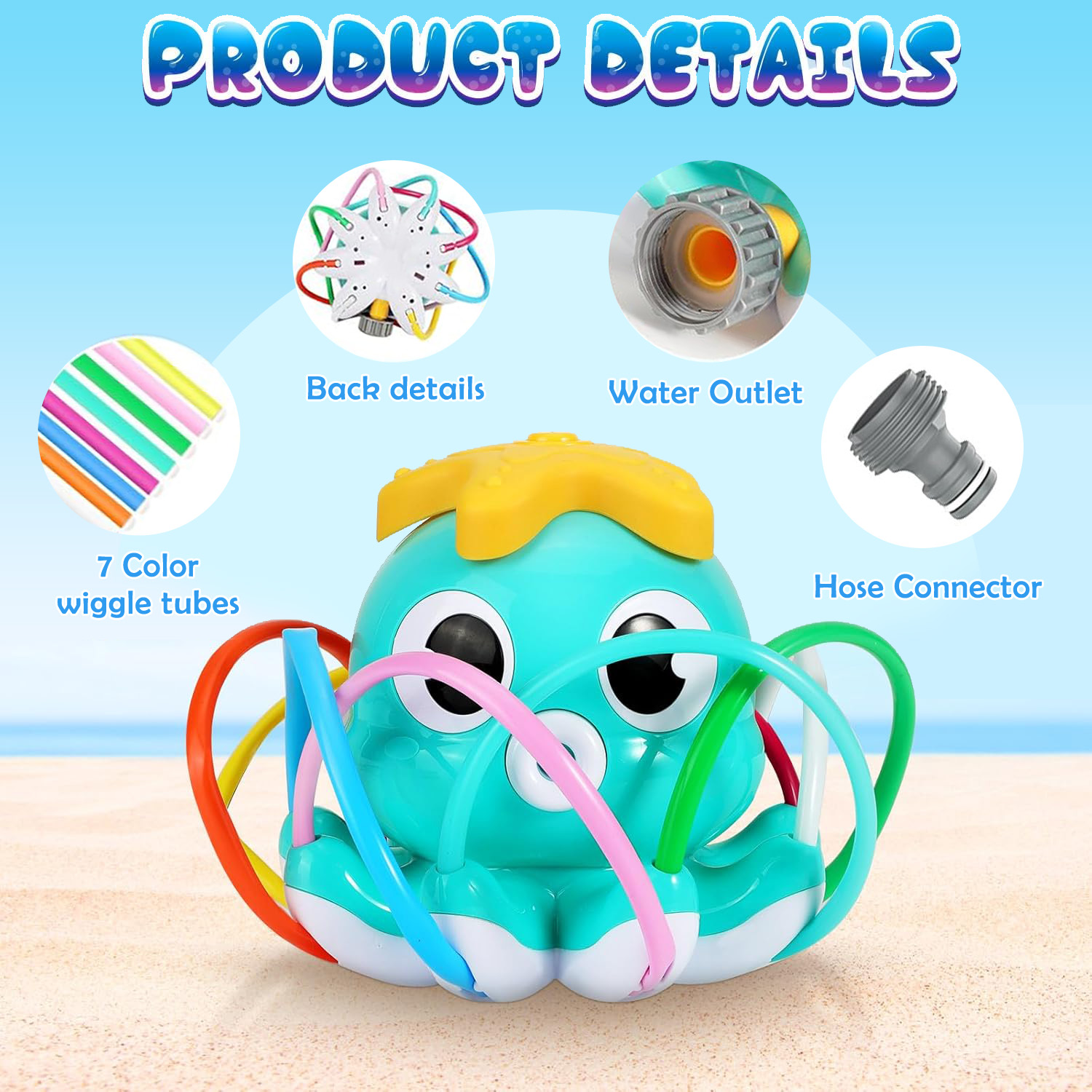 Octopus Sprinkler Water Spray  - Kids Yard Toys recension och pris